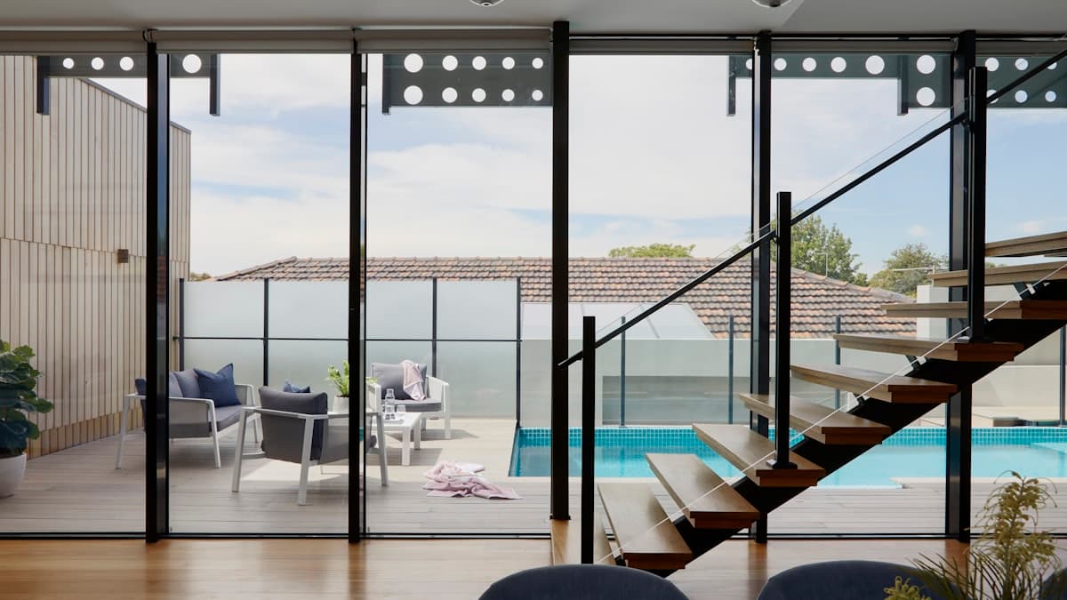 A split-screen showing multiple real estate photo editing software interfaces side by side