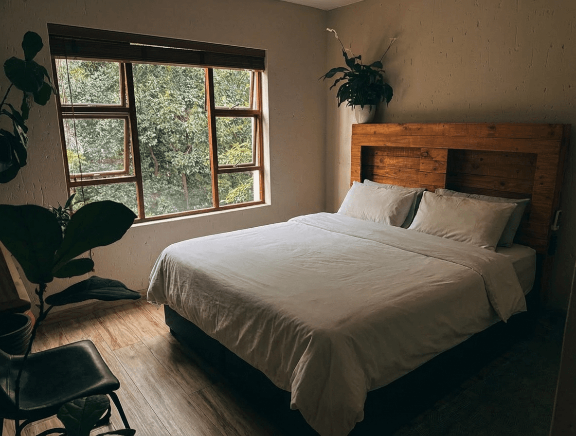 A decluttered real estate room edited with Twilight