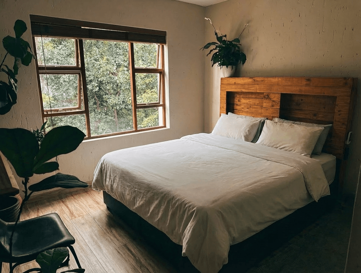A decluttered real estate room edited with Twilight